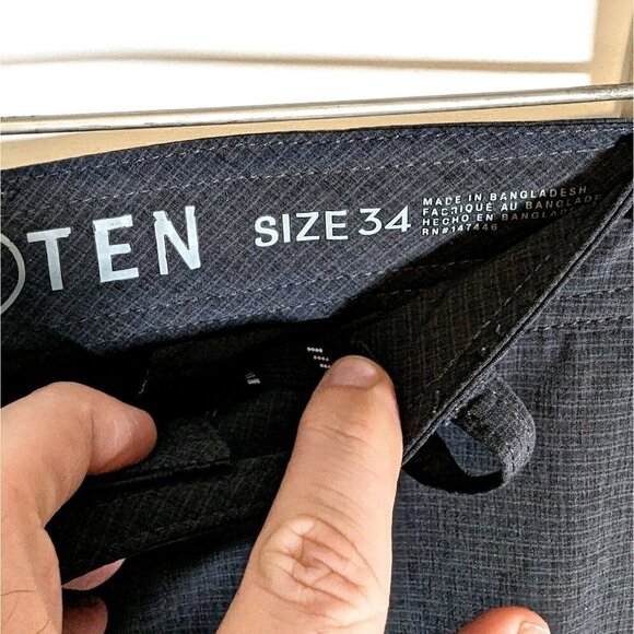 Hang Ten Board Shorts Mens 34 Ripstop Charcoal Gray Quick Dry Surf Swim Trunks - Picture 7 of 7